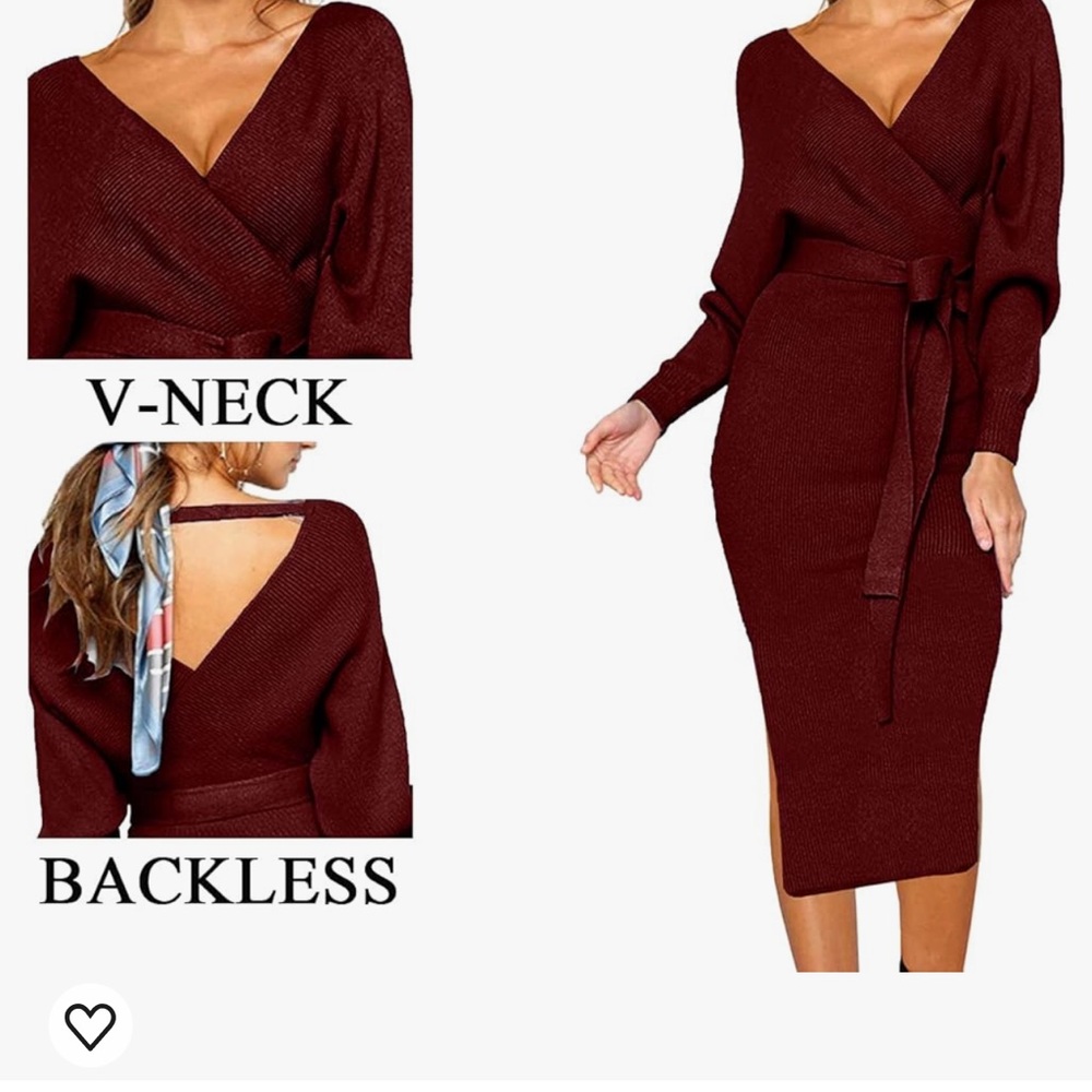 nwot v neck sweater dress